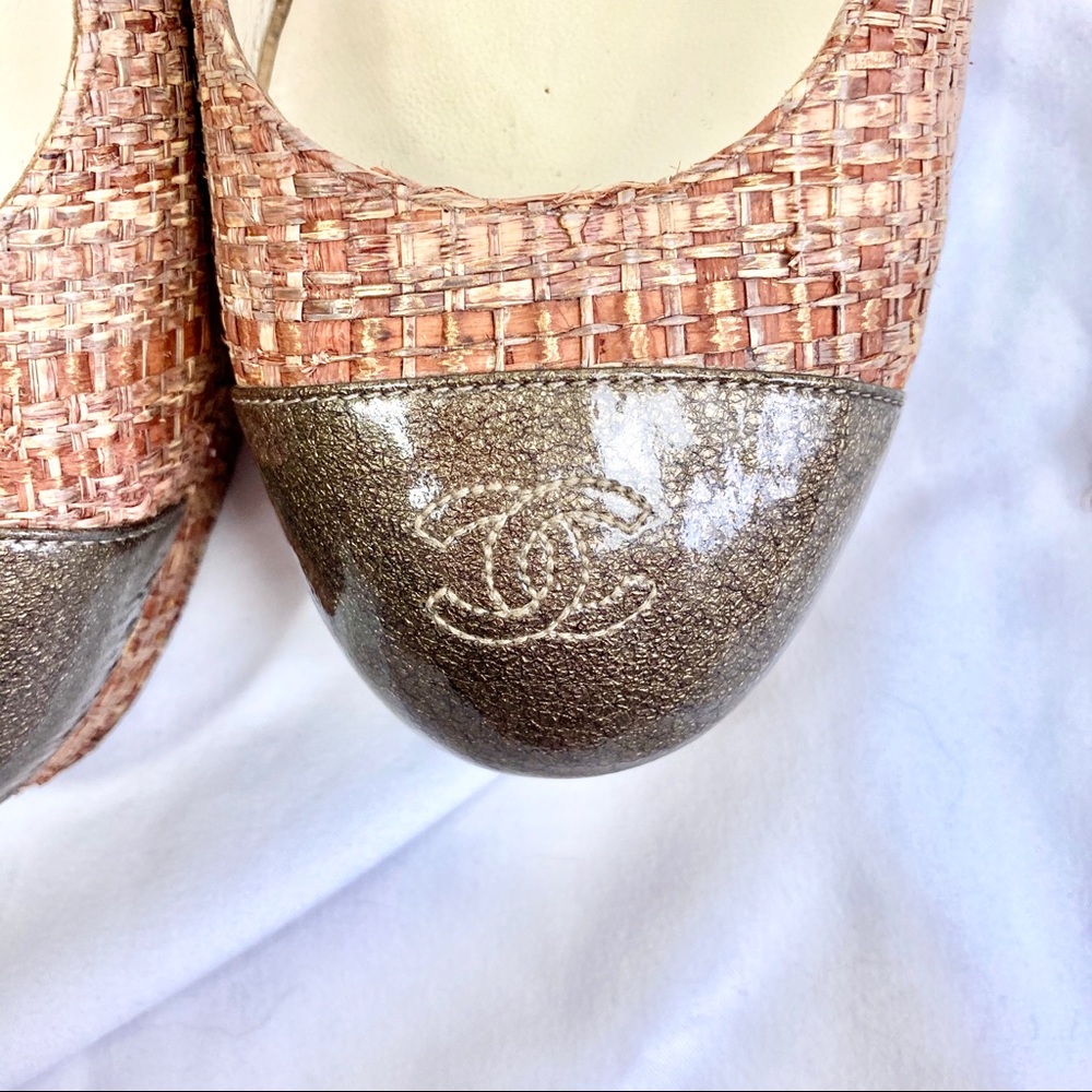 ⚡️⚡️ HOST PICK ⚡️⚡️Chanel raffia pumps size 37.5 - Picture 9 of 11